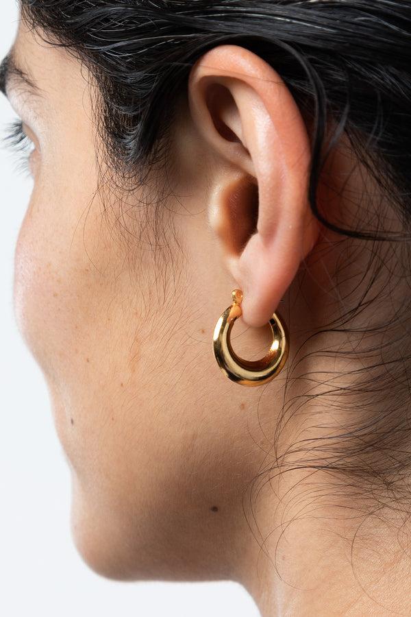 Los Angeles Apparel Mini Round Hingeback Earrings