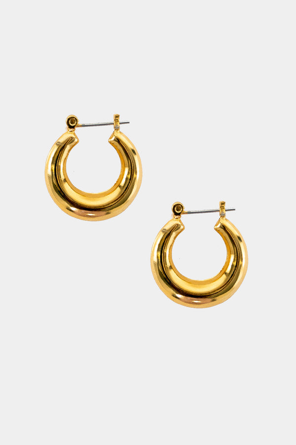 los angeles apparel Mini Round Hingeback Earrings