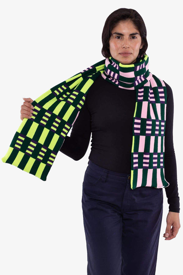 Los Angeles Apparel Misaligned Stripe Scarf