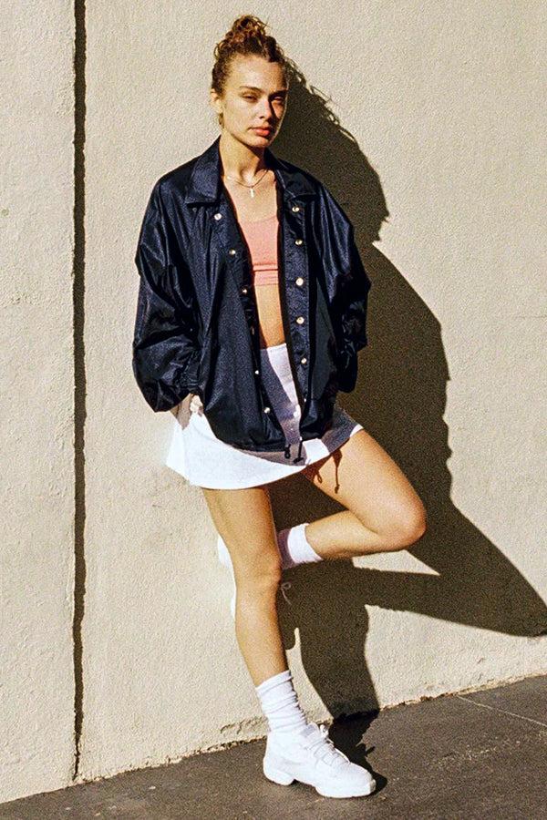 Los Angeles Apparel Nylon Raglan Coaches Jacket