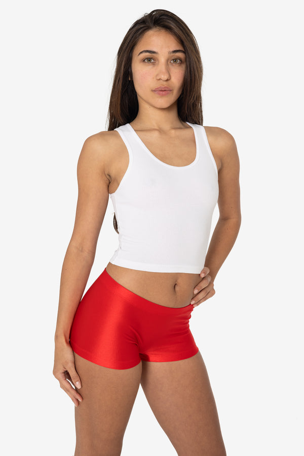 Los Angeles Apparel Nylon Tricot Shiny Mini Shorts