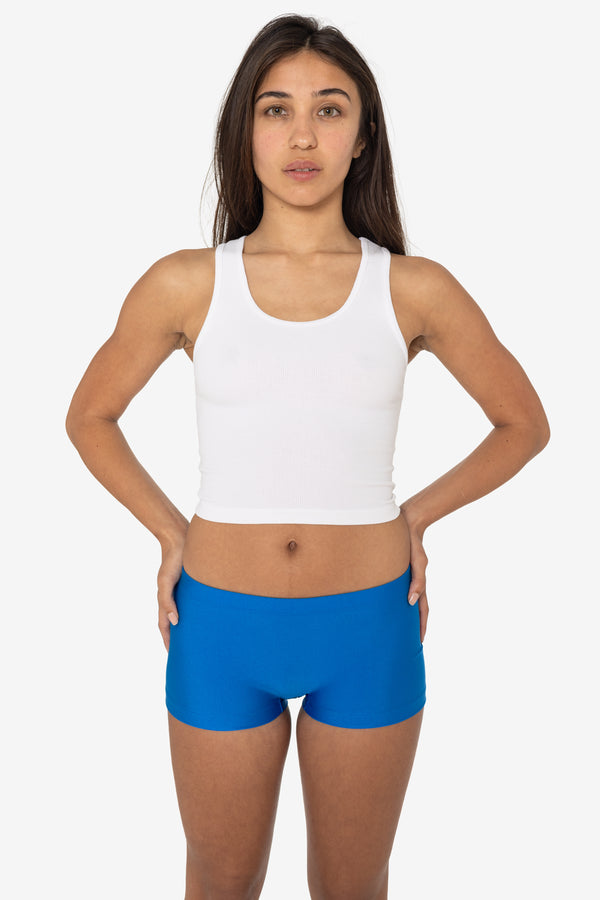Los Angeles Apparel Nylon Tricot Shiny Mini Shorts