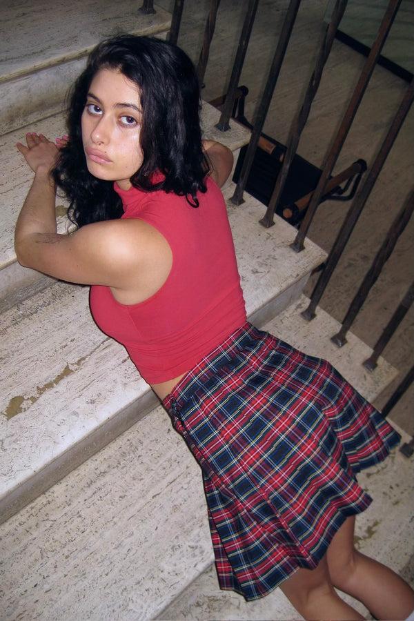 Los Angeles Apparel Plaid Tennis Skirt