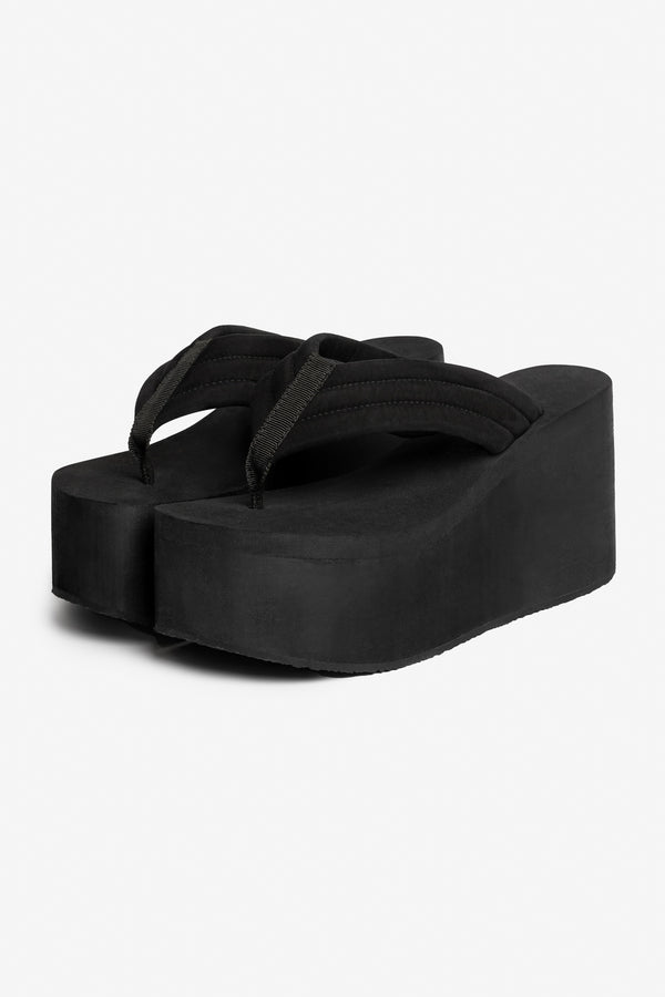 Los Angeles Apparel Platform Wedge Thong Sandal