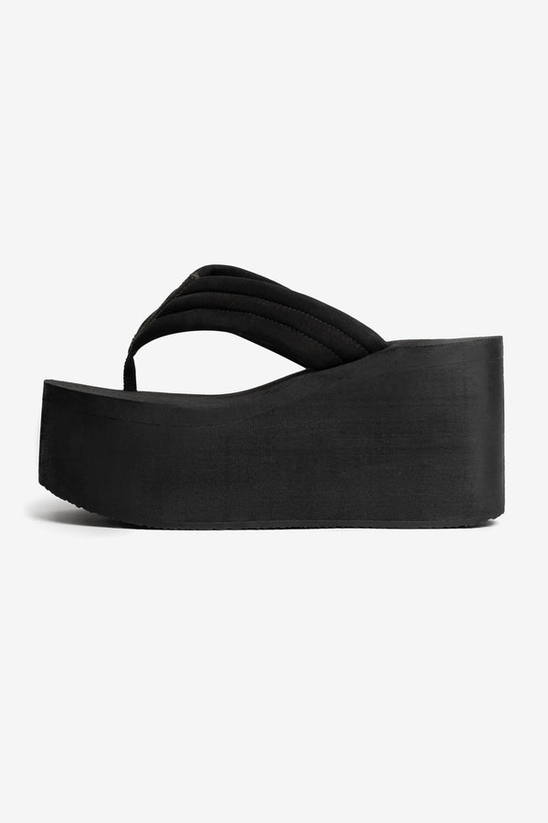 los angeles apparel Platform Wedge Thong Sandal
