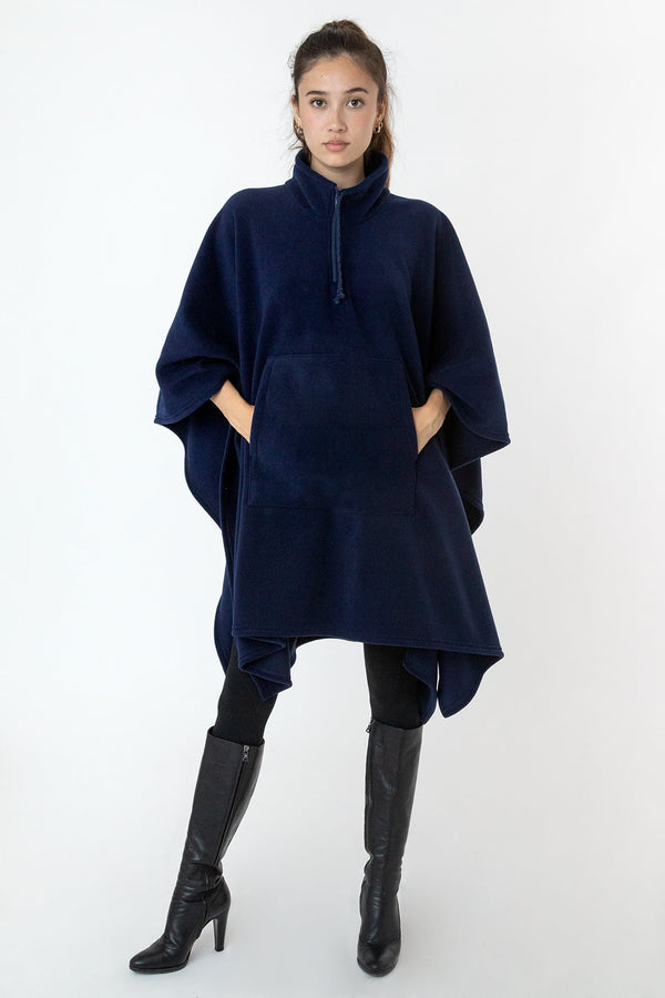 Los Angeles Apparel Polar Fleece Half Zip Poncho