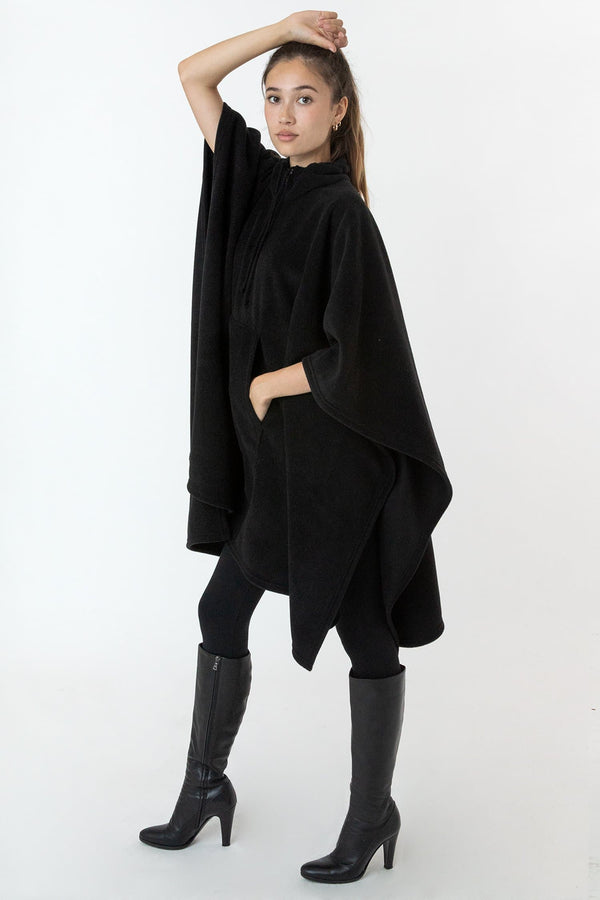 Los Angeles Apparel Polar Fleece Half Zip Poncho