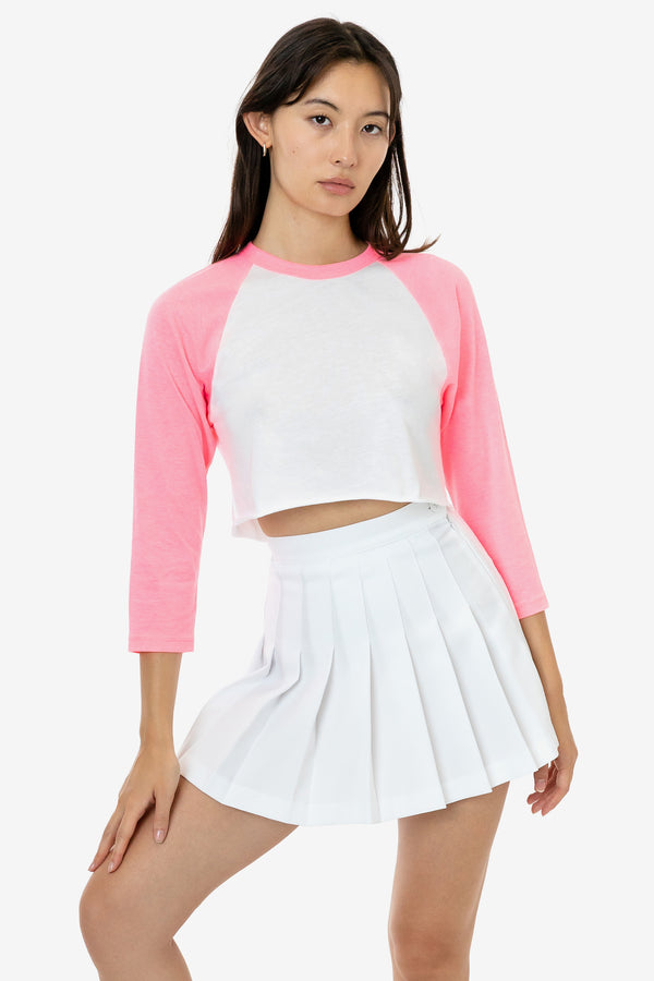 Los Angeles Apparel Poly Cotton Cropped Raglan