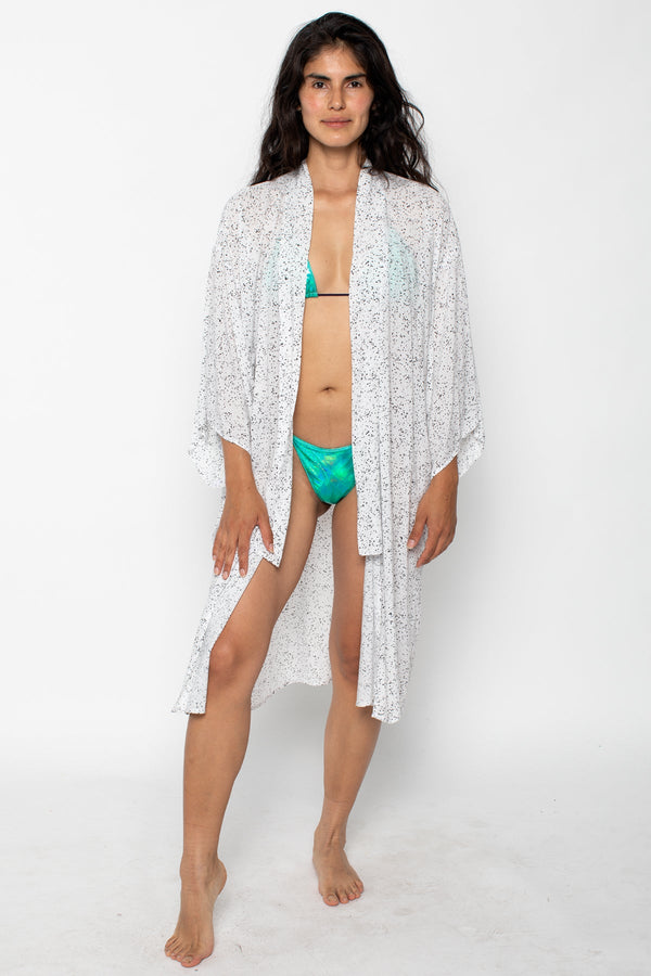 los angeles apparel Printed Rayon Kimono Robe