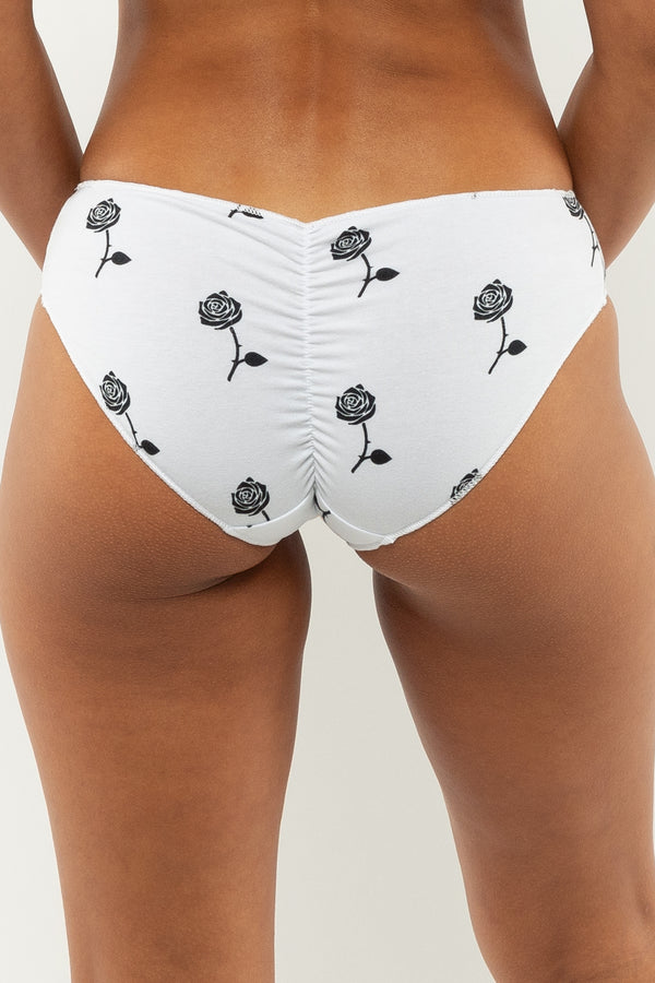 Los Angeles Apparel Printed Ruched Back Panty