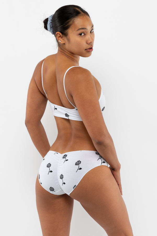 los angeles apparel Printed Ruched Back Panty