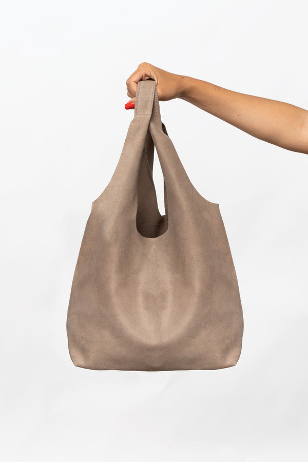 Los Angeles Apparel Raw Suede Shopping Bag