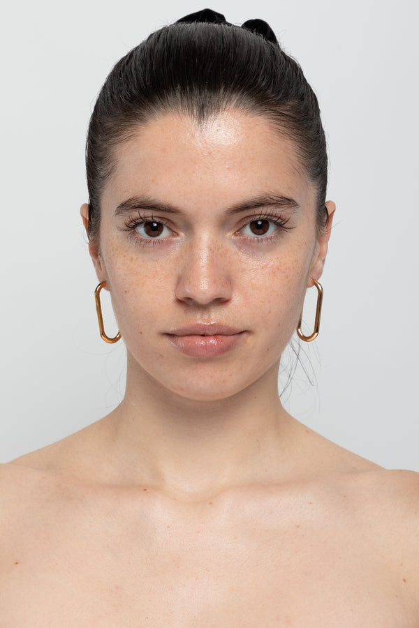 Los Angeles Apparel Round Hoop Earrings