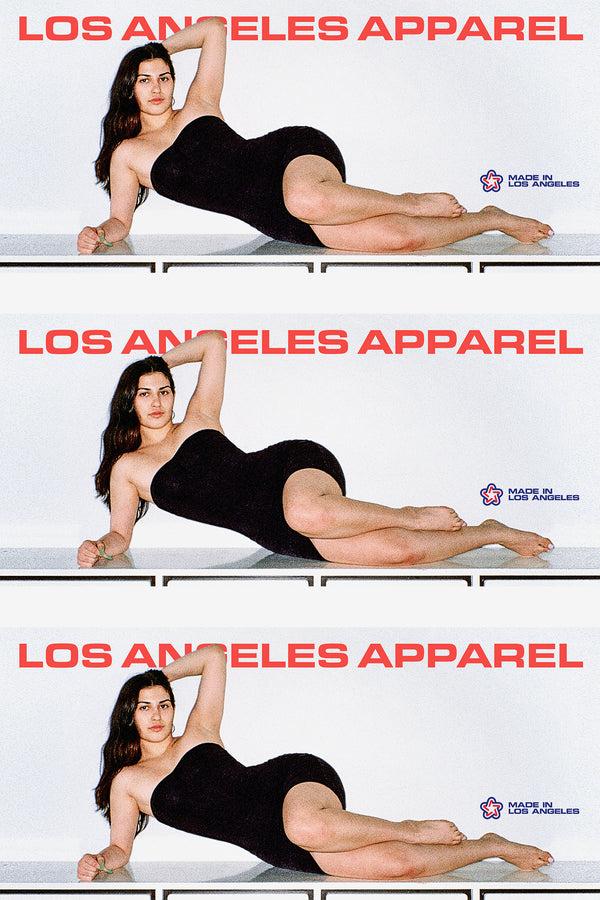 Los Angeles Apparel Ruched Front Tube Dress