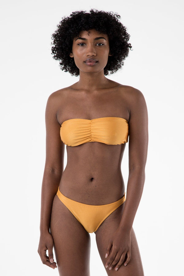 Los Angeles Apparel Ruched Tube Bikini Bra