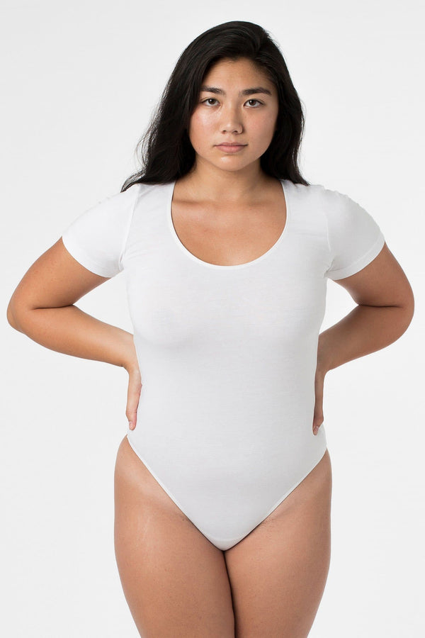Los Angeles Apparel Short Sleeve Thong Bodysuit