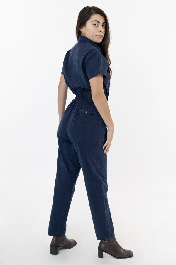 Los Angeles Apparel Short Sleeve Utility Jumpsuit