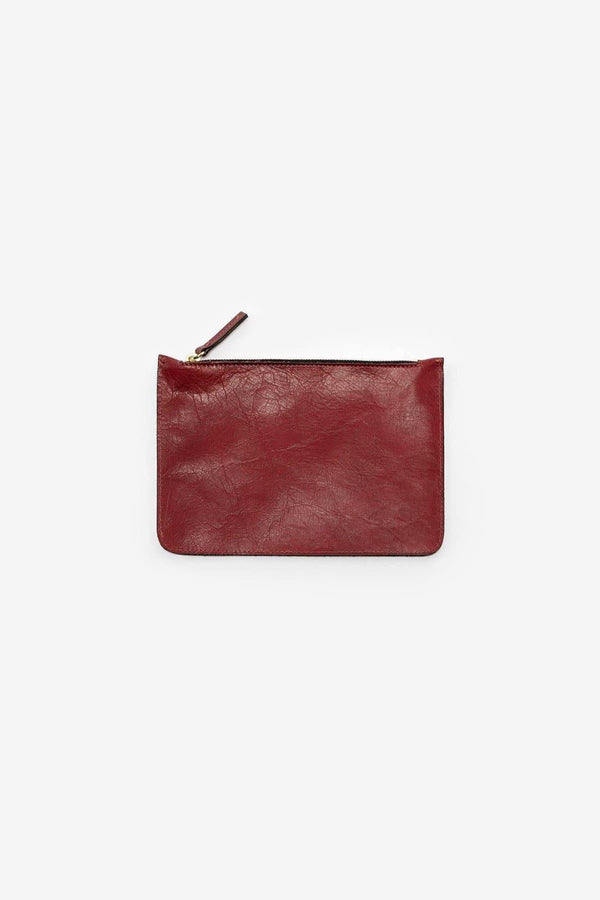 Los Angeles Apparel Small Leather Zip Pouch