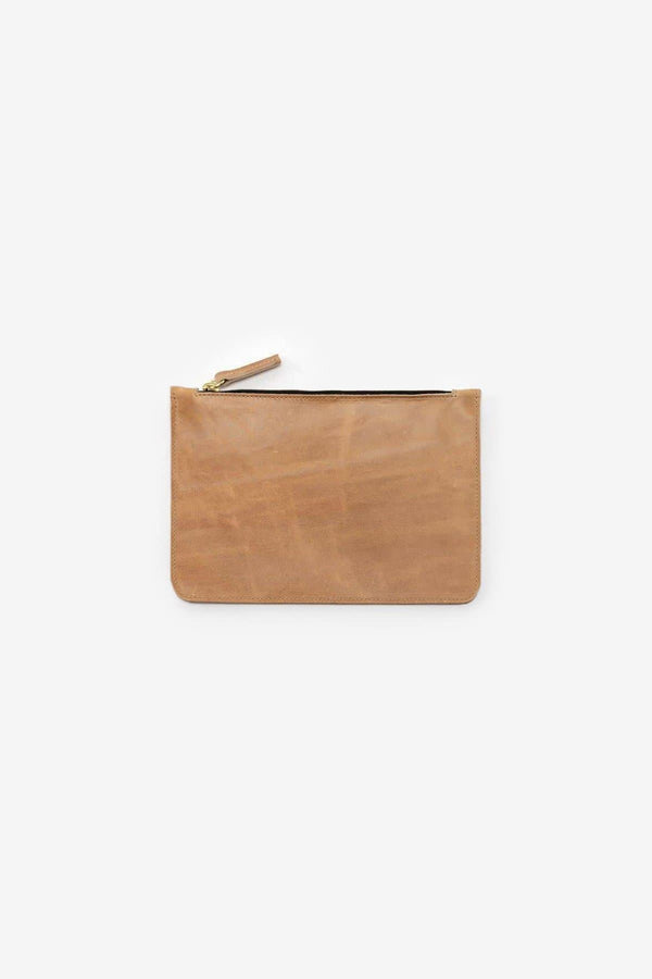Los Angeles Apparel Small Leather Zip Pouch