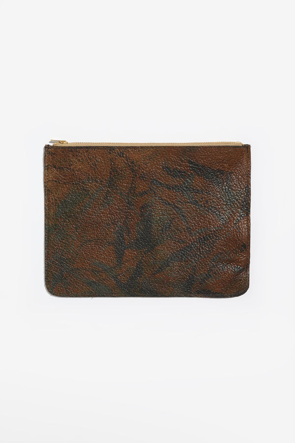 Los Angeles Apparel Small Leather Zip Pouch