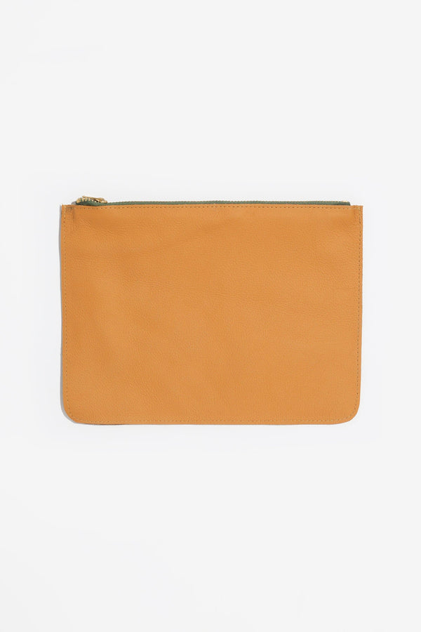Los Angeles Apparel Small Leather Zip Pouch