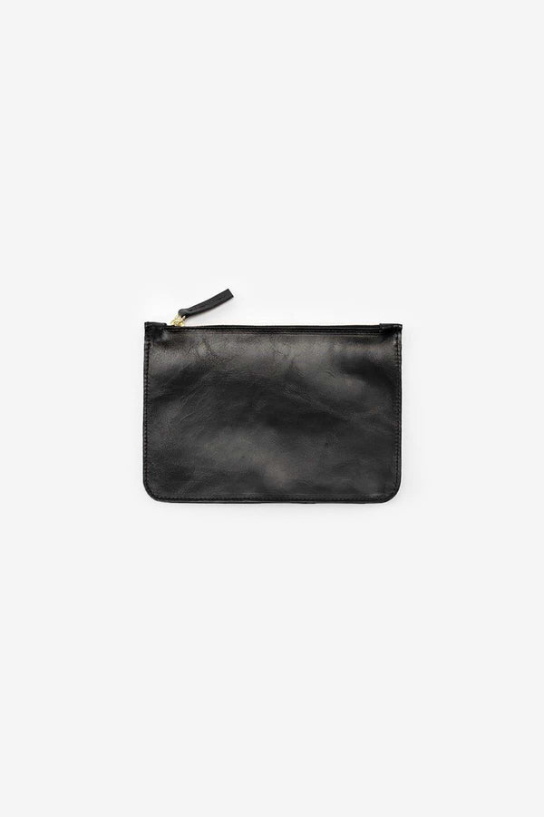 los angeles apparel Small Leather Zip Pouch
