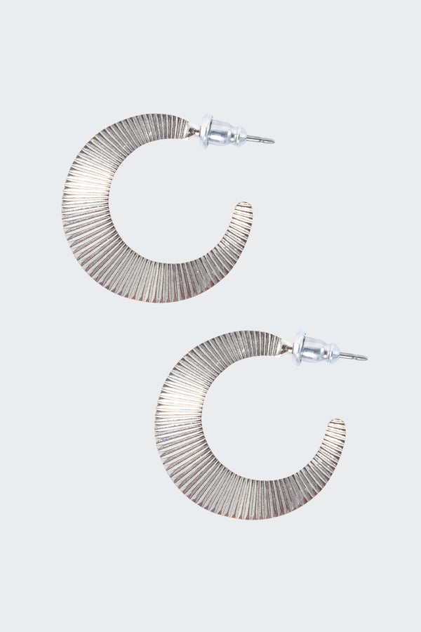 Los Angeles Apparel Small Moon Hoop Earrings