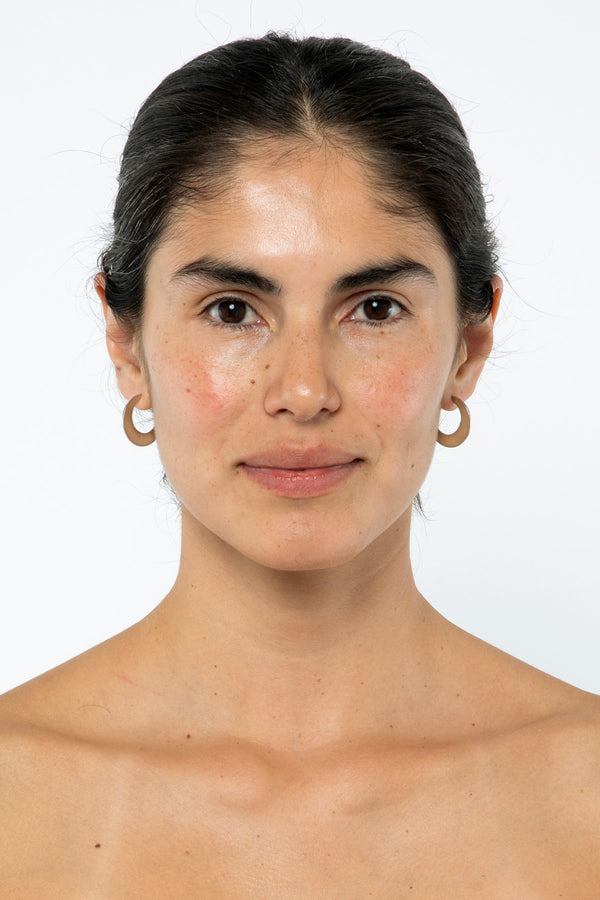 Los Angeles Apparel Small Moon Hoop Earrings