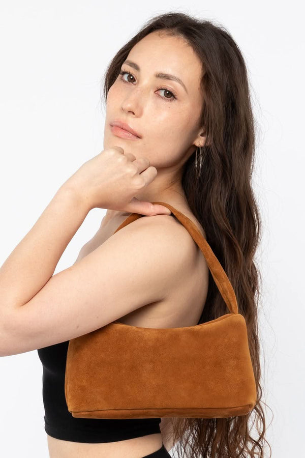 Los Angeles Apparel Soft Suede Shoulder Bag