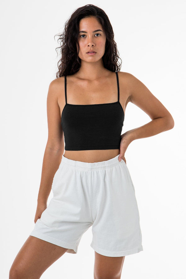 los angeles apparel Spaghetti Crop Top