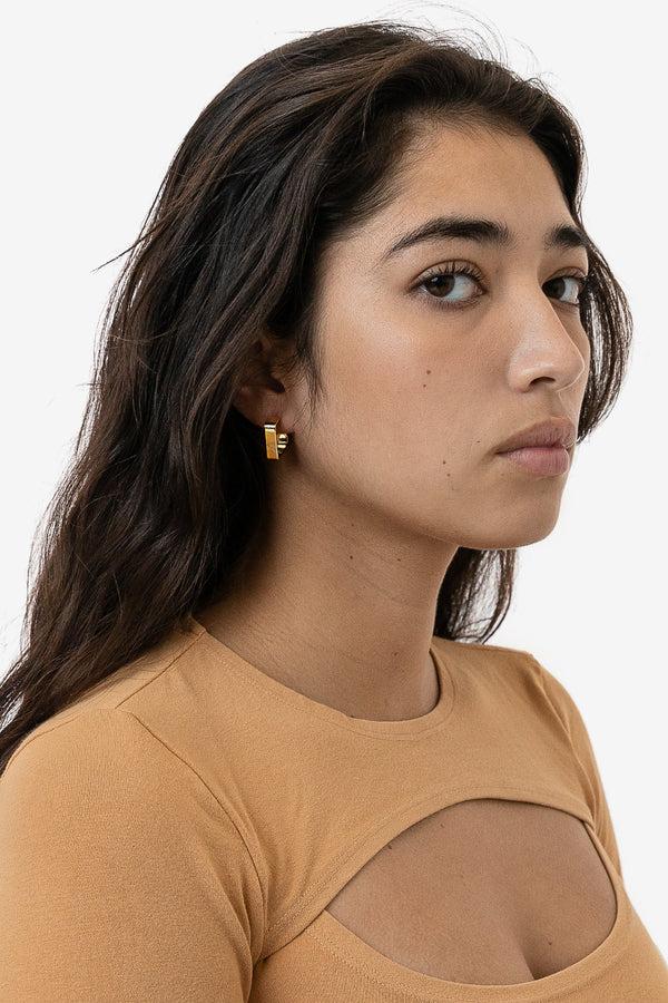 Los Angeles Apparel Square Hoop Earrings