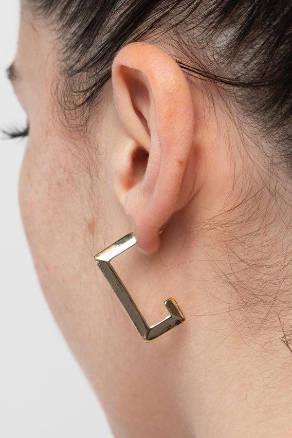 Los Angeles Apparel Square Hoop Earrings