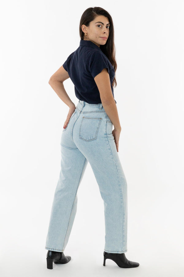 Los Angeles Apparel Straight Leg High Waisted Jean