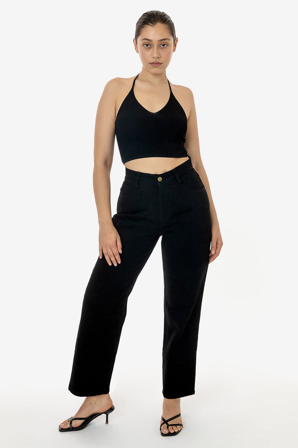 los angeles apparel Straight Leg High Waisted Jean