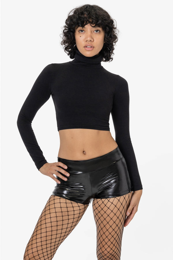 Los Angeles Apparel Stretch Vinyl Mini Shorts