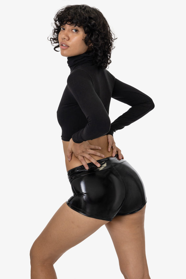 los angeles apparel Stretch Vinyl Mini Shorts