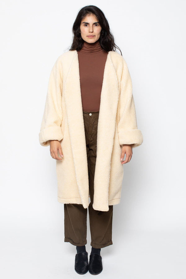 Los Angeles Apparel The Oversized Sherpa Wrap Coat