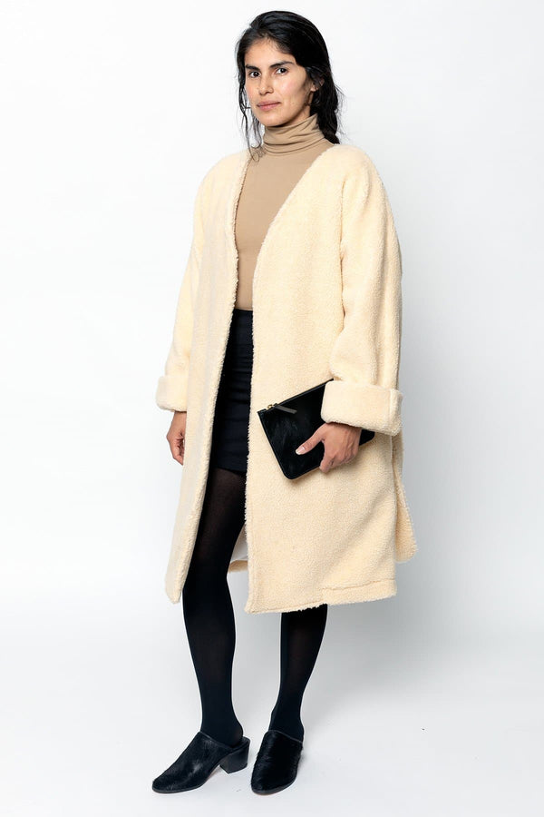 Los Angeles Apparel The Oversized Sherpa Wrap Coat