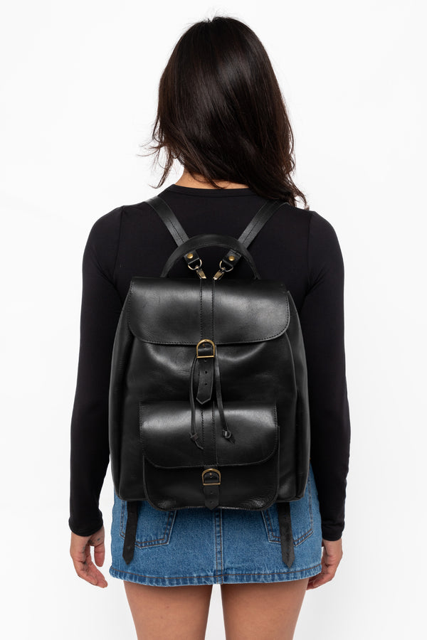 Los Angeles Apparel The Unisex Leather Knapsack