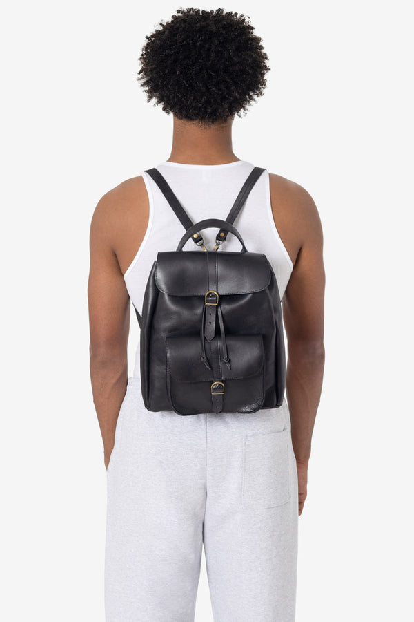Los Angeles Apparel The Unisex Leather Knapsack