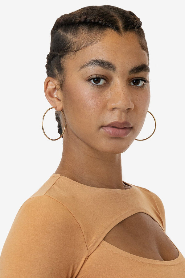 Los Angeles Apparel Timeless Large Hoop Earrings
