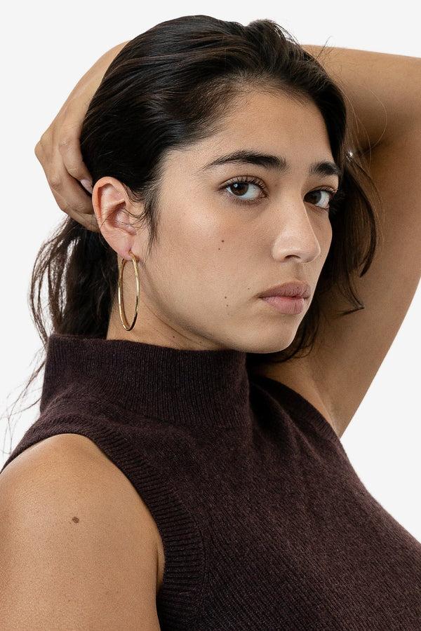 Los Angeles Apparel Timeless Large Hoop Earrings