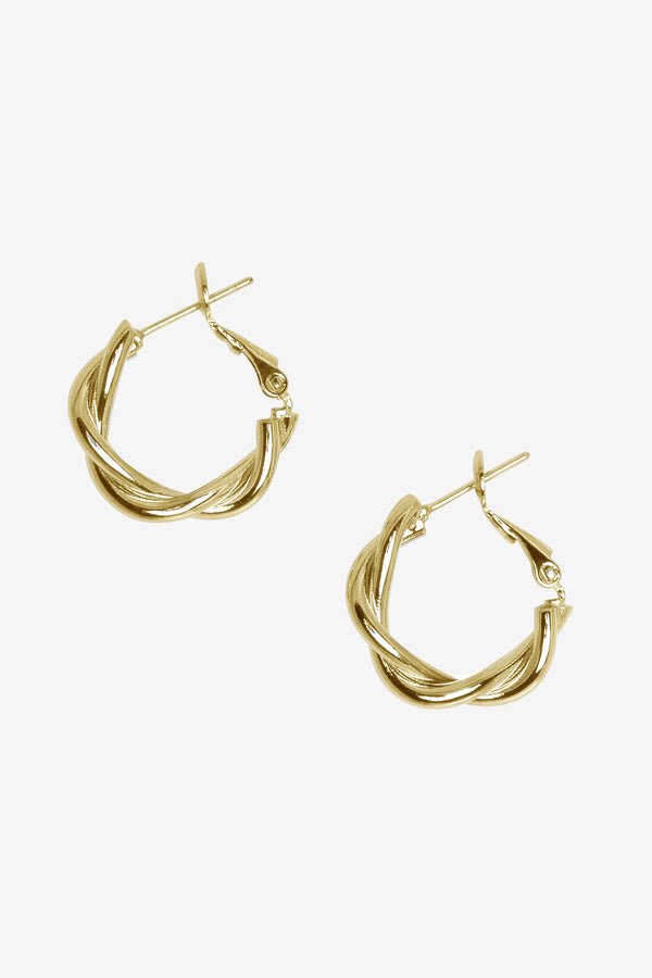 los angeles apparel Twisted Hoop Earrings