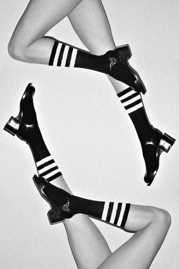 Los Angeles Apparel Unisex 3-Stripe Calf Sock