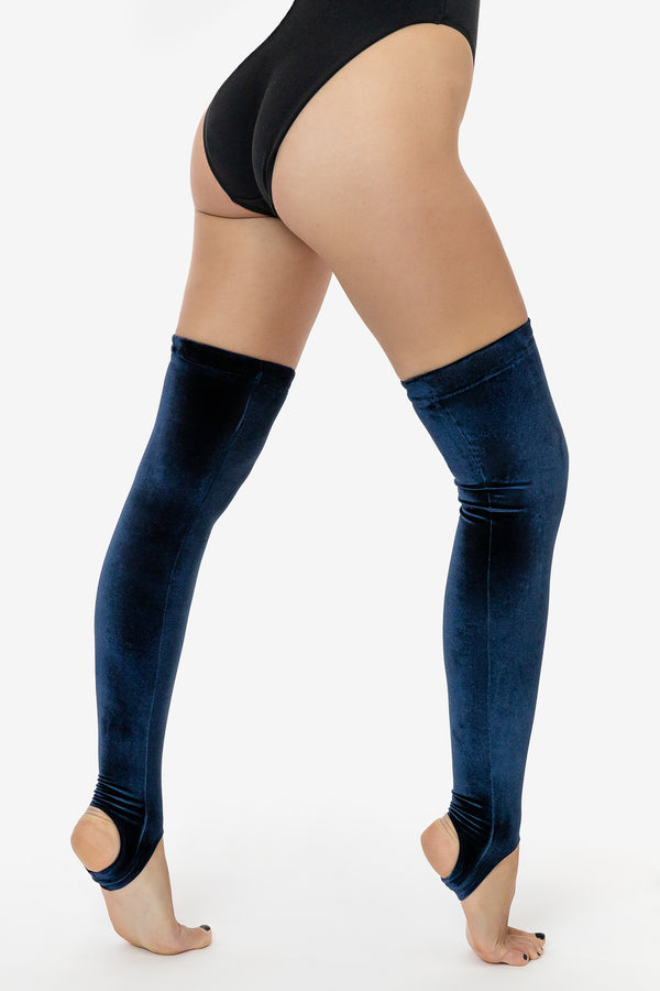 Los Angeles Apparel Velvet Thigh High Stirrup Sock