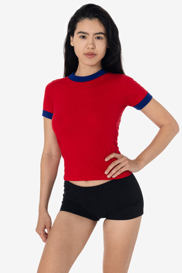 Los Angeles Apparel Women's Poly Cotton Ringer Tee