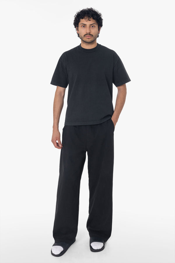 los angeles apparel Men's Heavy Jersey Wide Garment Dyed Casual Pant