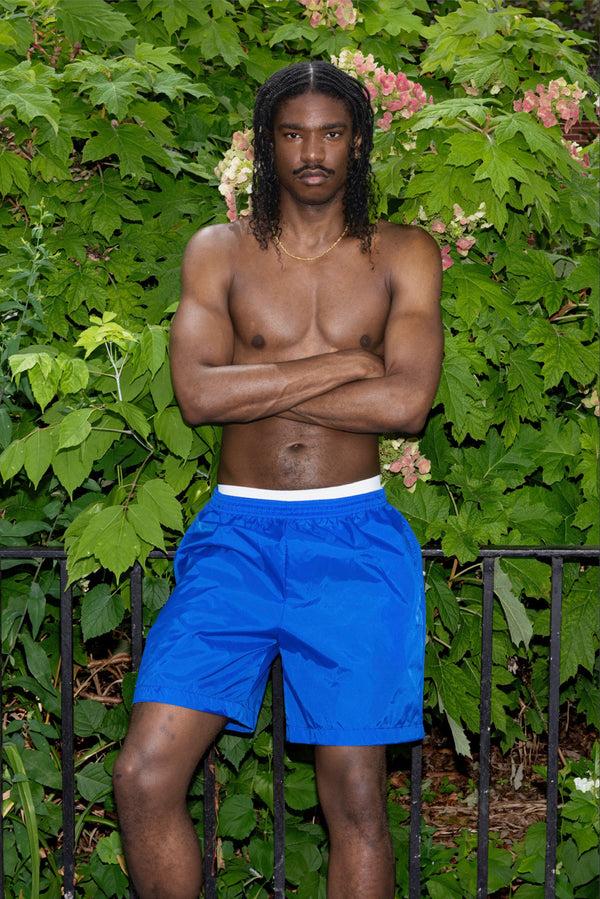 Los Angeles Apparel Men's-Unisex Nylon Taffeta Wide Shorts / Swim Trunk