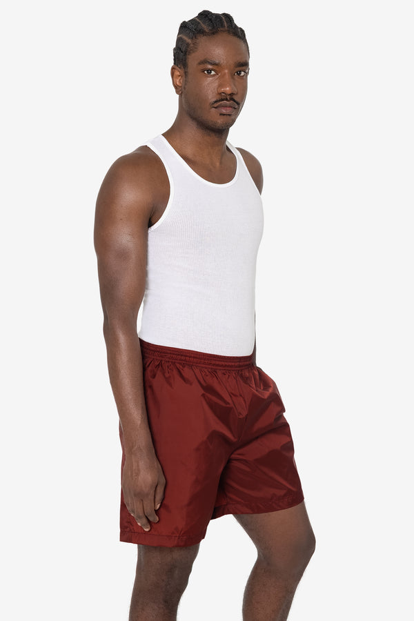 Los Angeles Apparel Men's-Unisex Nylon Taffeta Wide Shorts / Swim Trunk