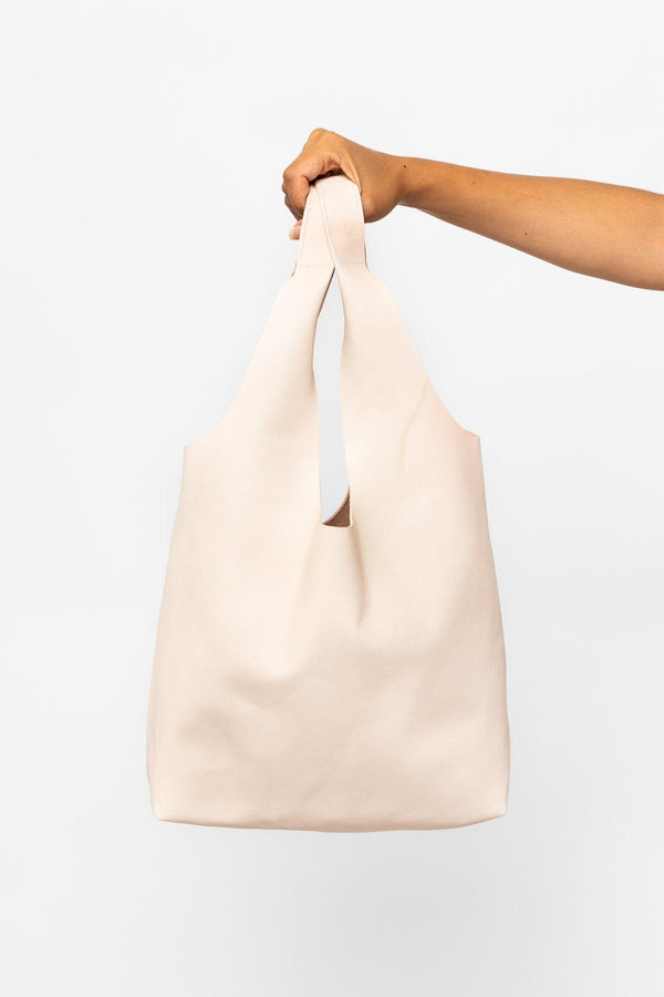 Los Angeles Apparel Monochromatic Leather Shopping Bag